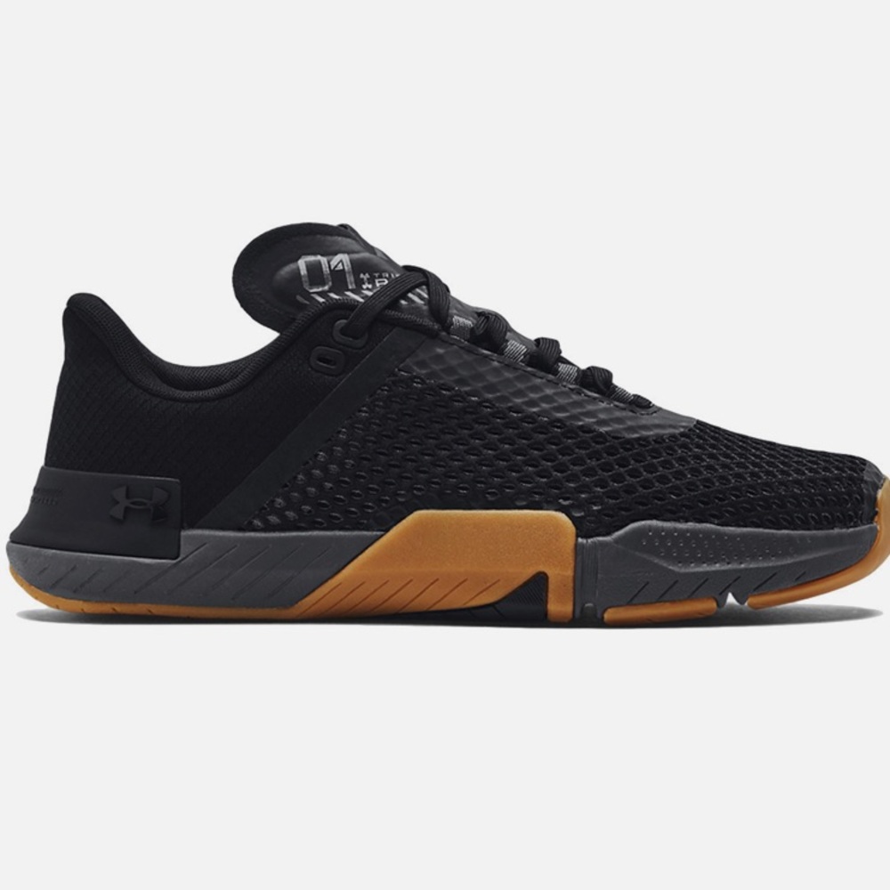 UNDER ARMOUR M TRIBASE REIGN 4 TRAINING Sneakers Black Gum Sz 8